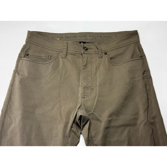 PrAna Men's Brown Straight Leg Slim Fit Stretch Outdoor Pants - Size 32X31 - Picture 3 of 8